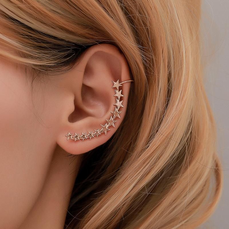 Fashion Five-pointed Star Ear Hanging Personality Single Star Ear Clip