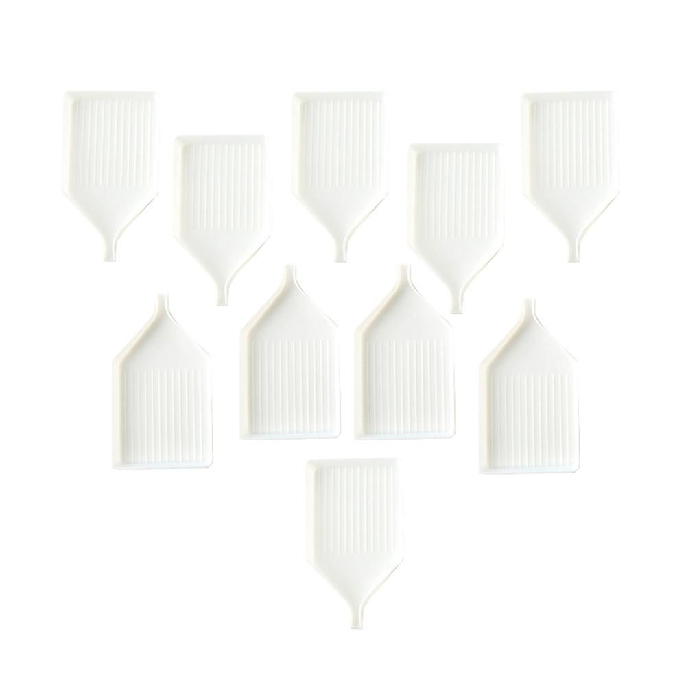 10Pcs Diamond Painting Accessories White Tray Drill Plates Diamond Embroidery Tool