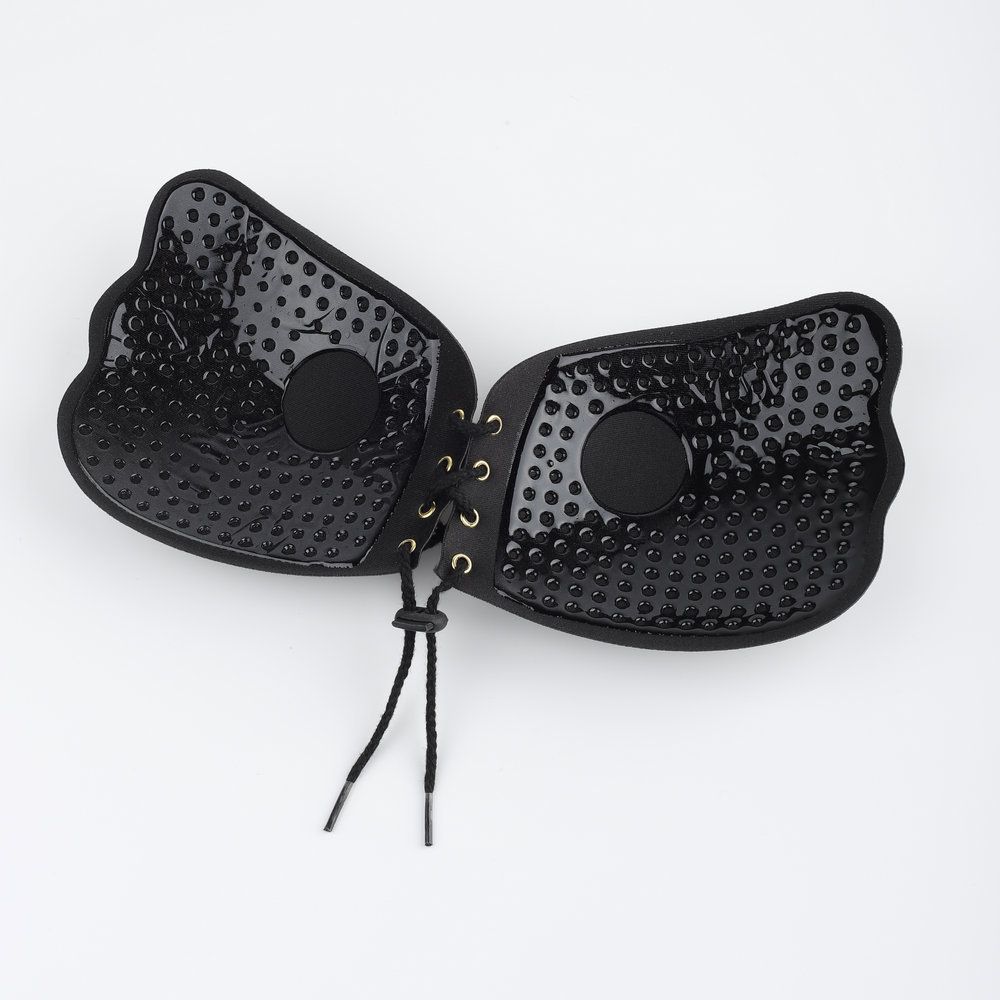Seamless Wireless Adhesive Stick Bra Sless  Bras Women Y-Black-A