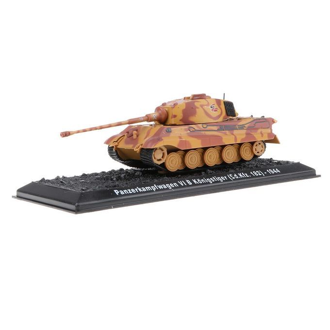 Model 1:72 PzKpfw VI B Kingtiger-1944 Diecast Tank Toy Showcase