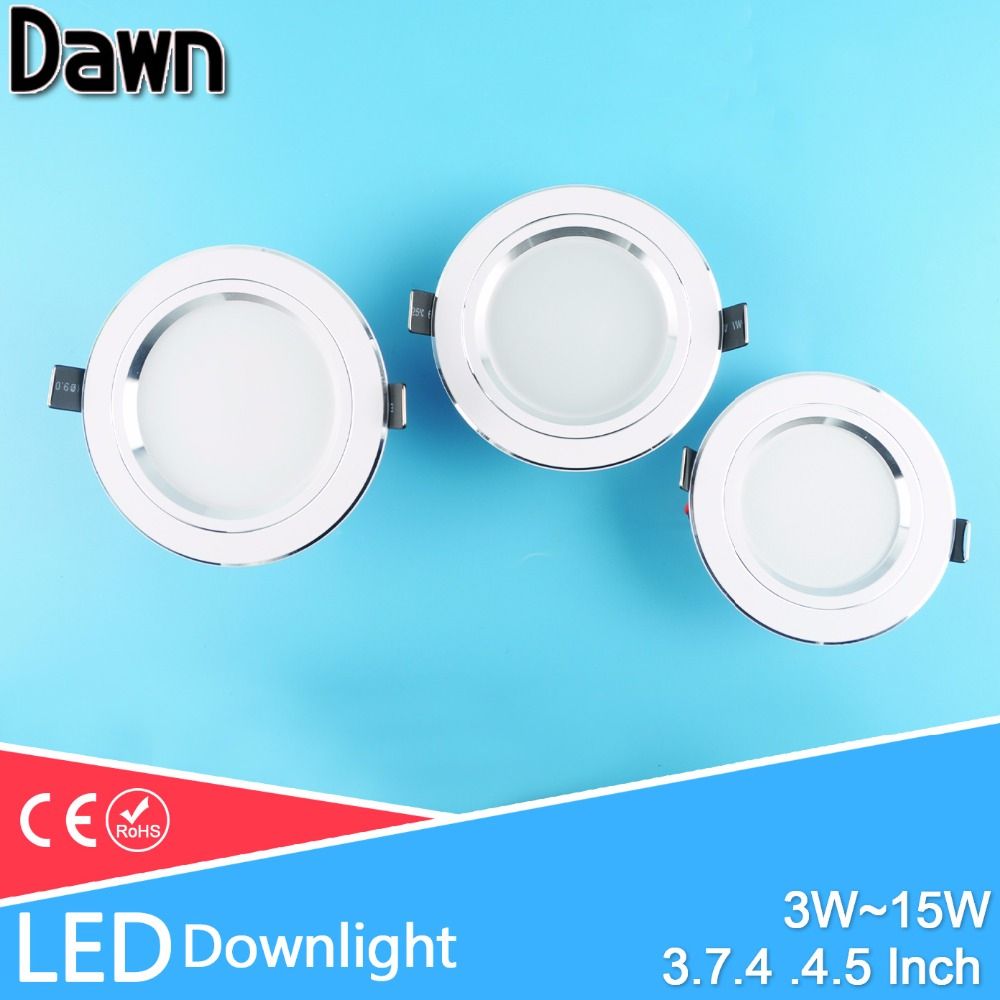 Silver White Frosted Surface LED Downlight 5w 10w 15w Round