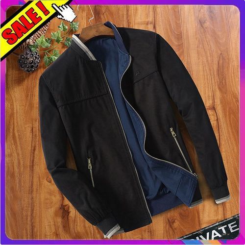 Men Double Sided Wear Jacket(Black)