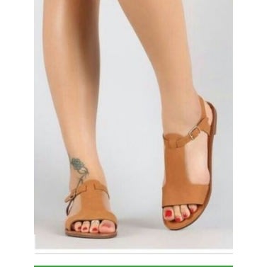 Classic Female Open Leg Brown Sandals