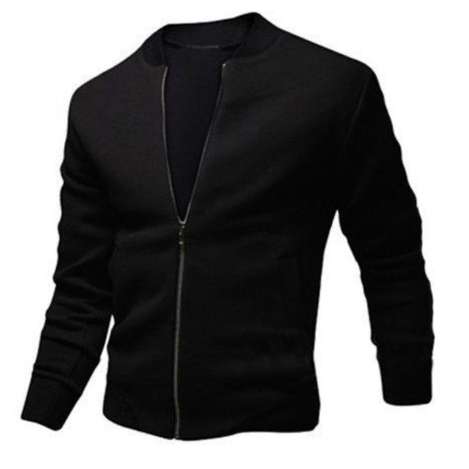 Men's Jacket Unique  Quality Fashion Coat Casual - Black