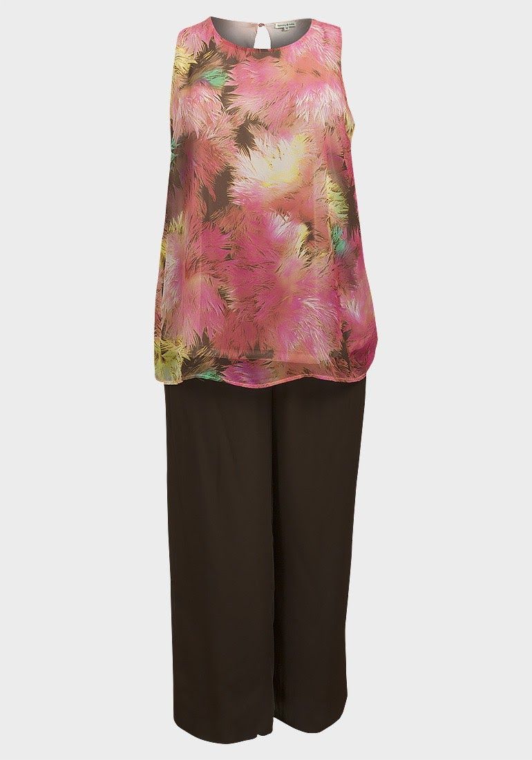 Turkey Chiffon Sleeveless Top With Palazzo Baggy Trouser