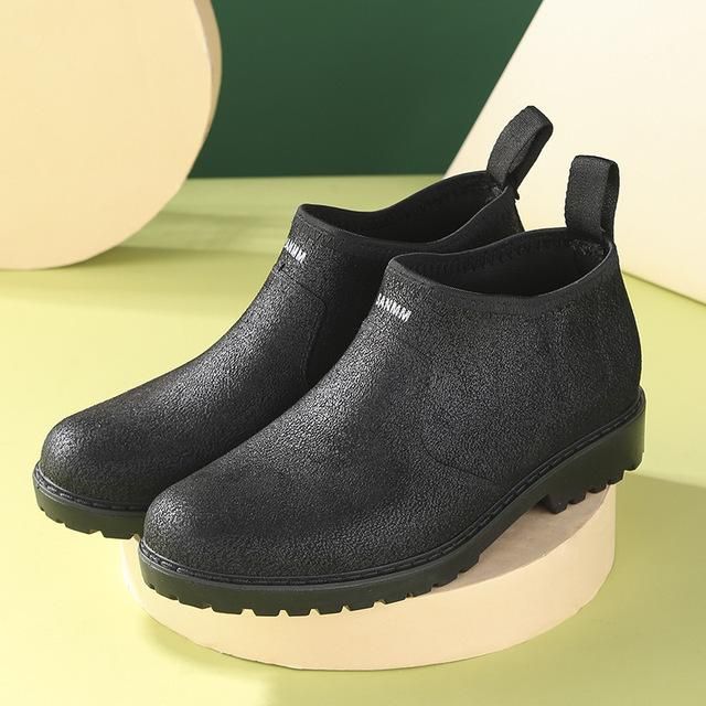 Four Seasons Mid Heel PVC Anti slip Rainshoes