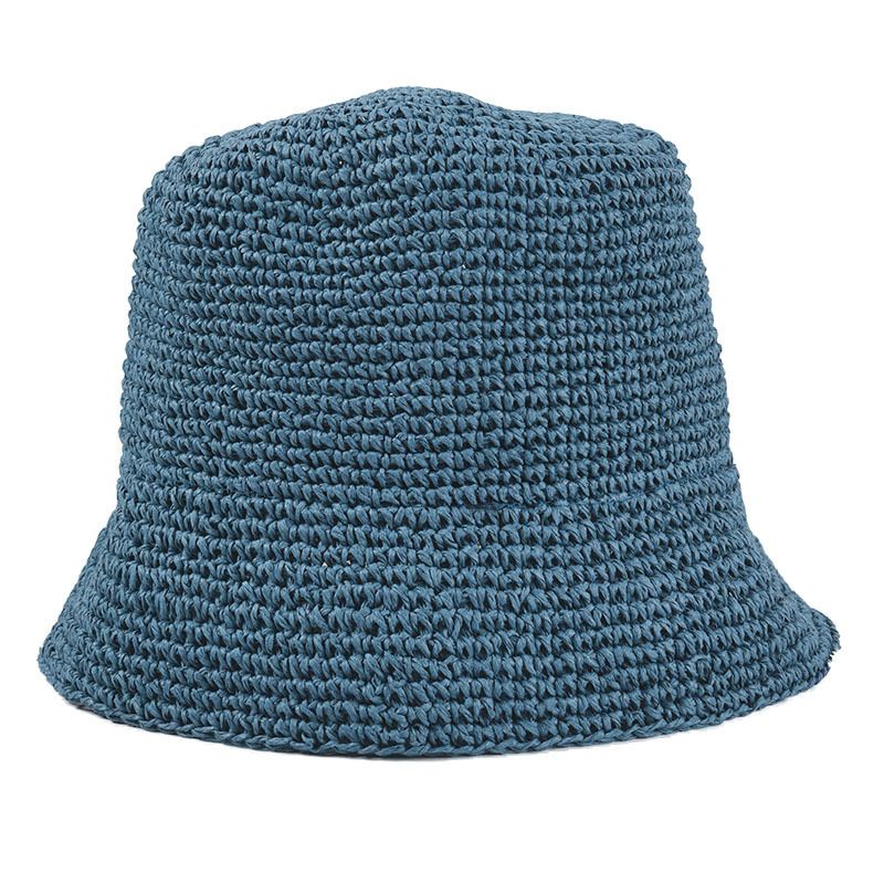 Summer Ladies Women Sun Hat Summer Beach Straw Hat Female Adult Soft Bucket