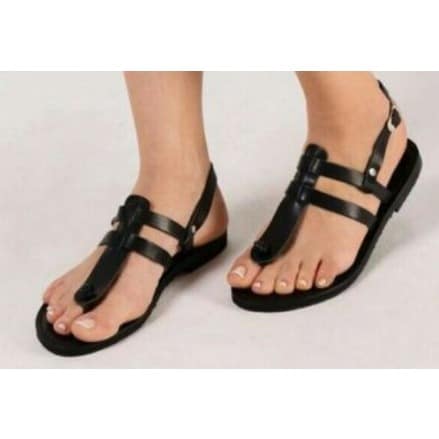 Classic Female Black Toe Sandals