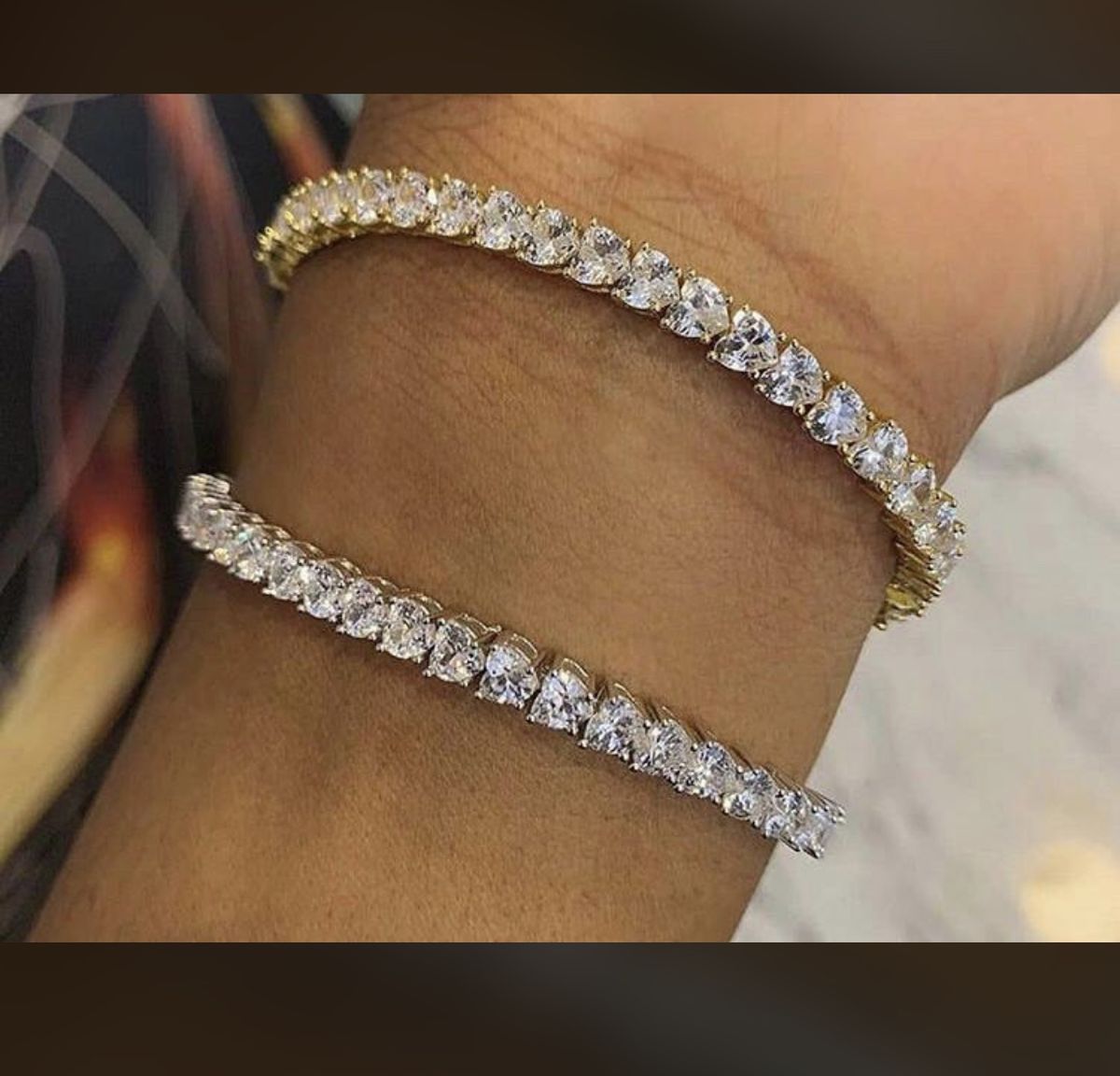 Two Tennis Bracelet Gold