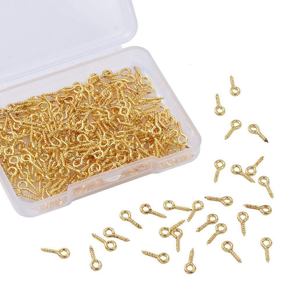 Diy Handmade Jewelry Accessories Eye Screws Boxed Gold