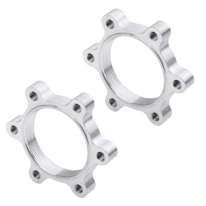 2Pcs Bike Rotor Adapter Threaded Hub Convert To 6 Bolts Disc Brake