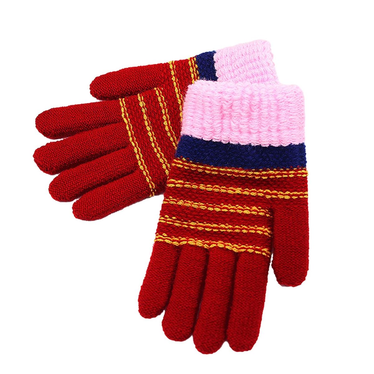 Children Winter Gloves Cozykids Winter Writing Gloves Soft Knitted Red