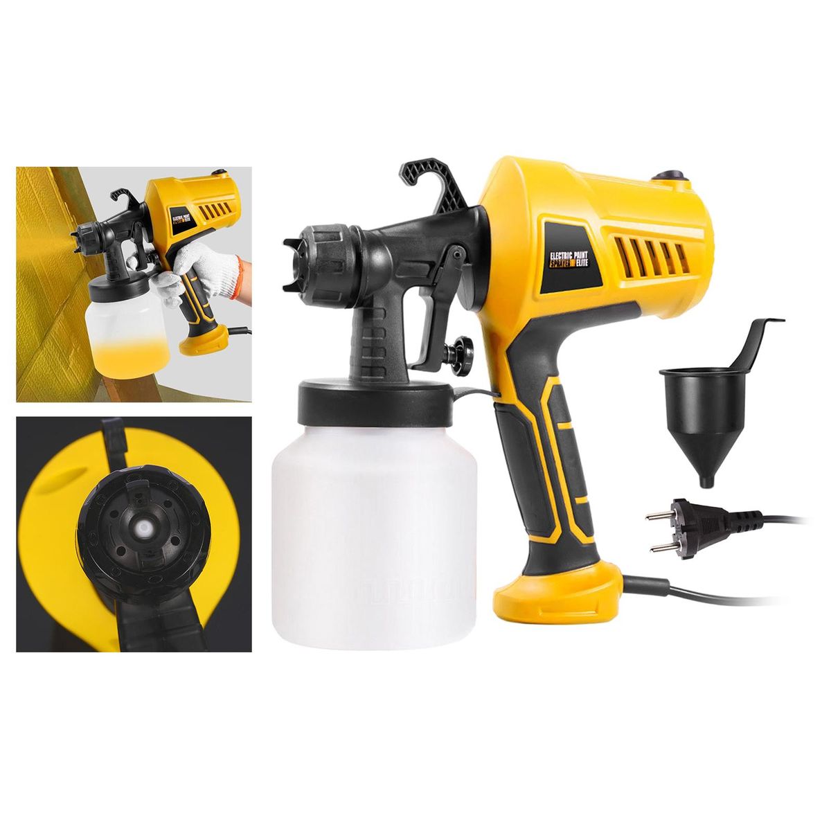 Electric  Gun 400W HVLP  Sprayer Painting For Home Yellow
