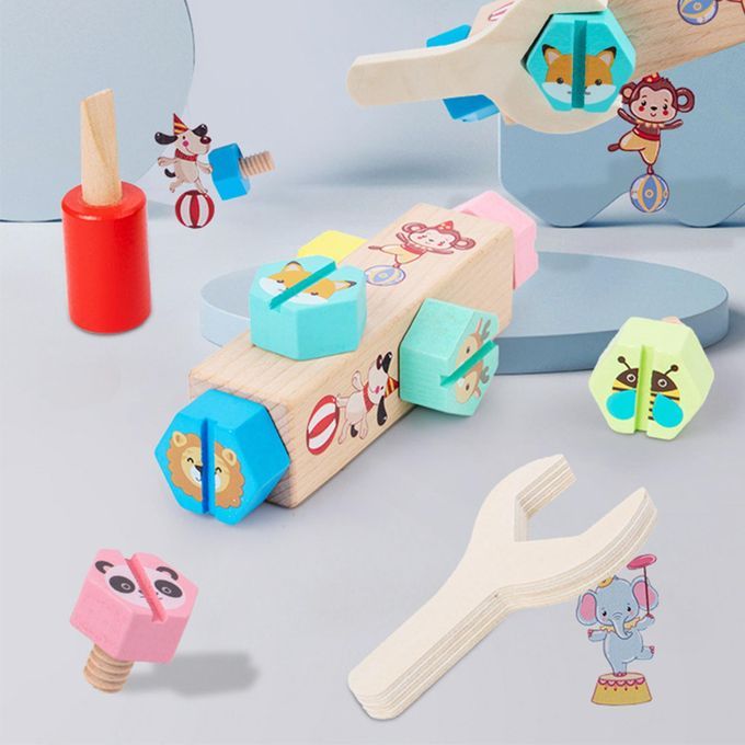 Fun Montessori Screw Driver Board Take Apart Toy Hand-Eye Coordination