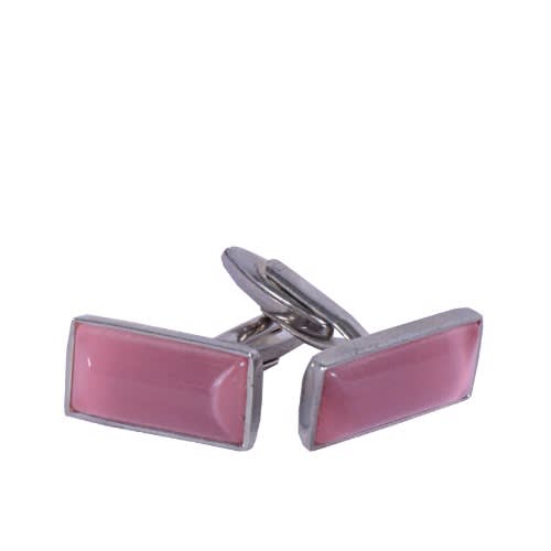 MC-1287 Rectangular Head Design Cufflinks - Pink