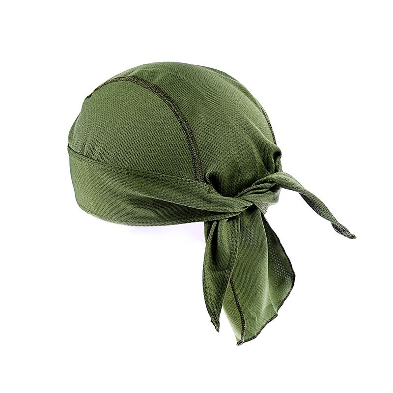 Quick Dry Pure Cycling Cap Head Scarf Men Running Riding Bandana Headscarf Ciclismo Pirate Cap Headband Men Head Scarf Hat-Army Green