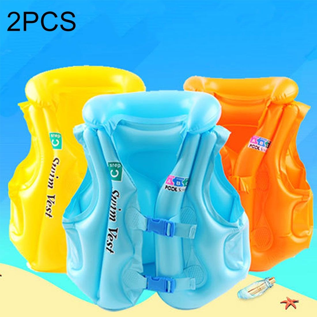 2 PCS B Code Float Inflatable Life Jacket Swimsuit, Size: Medium,  Delivery