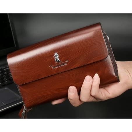 Double Zipper Men’s Wallet - Men Purse