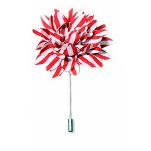 Lapel Pin Brooch- White and Red
