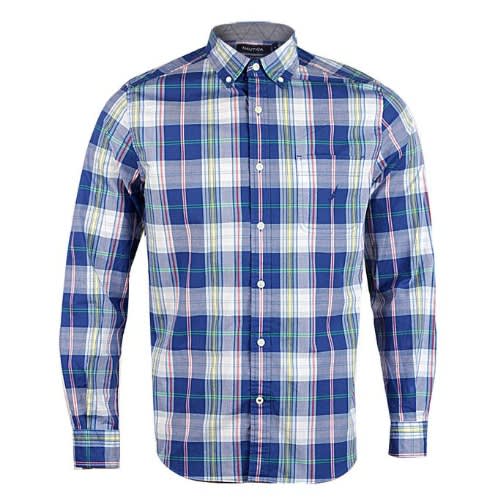 Classic-fit Stretch Plaid Button-down Shirt