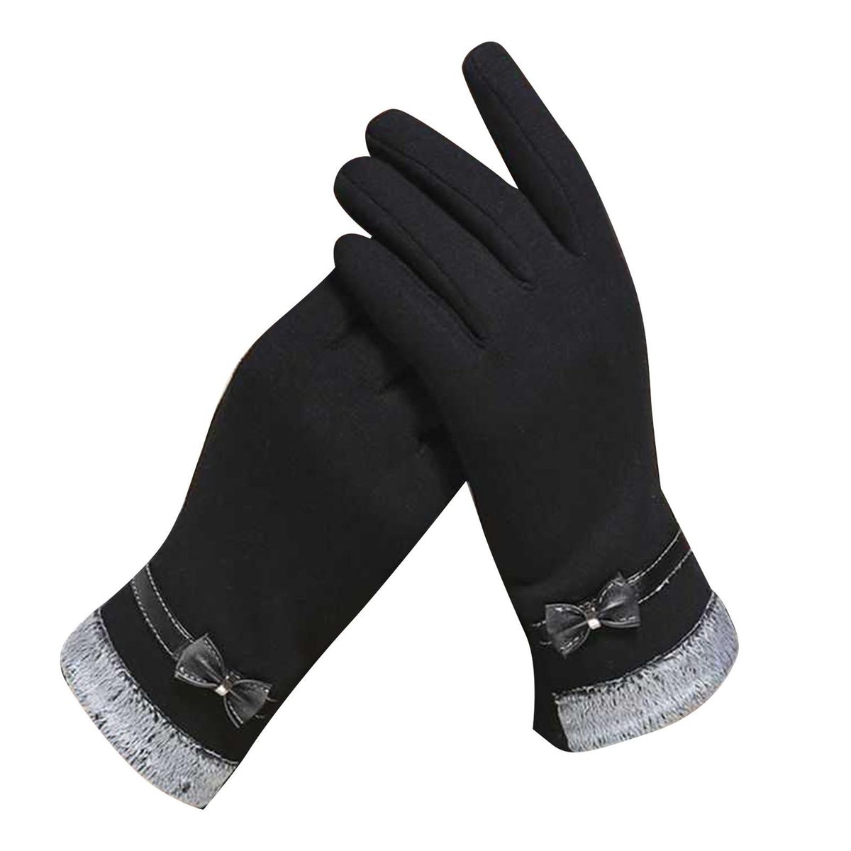 1 Pair Winter Fashion Grace Lady Black