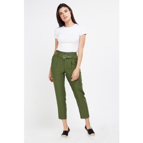 Ladies High Waist Tapered Trouser