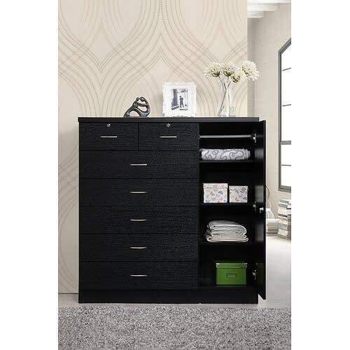 Gentleman's Chest - Black - 7 Drawer