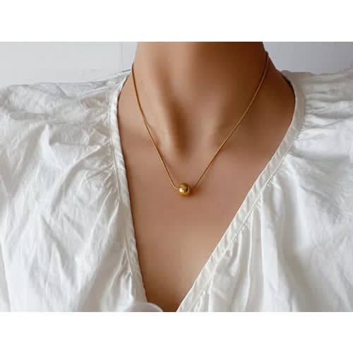 Gold Ball Choker Necklace