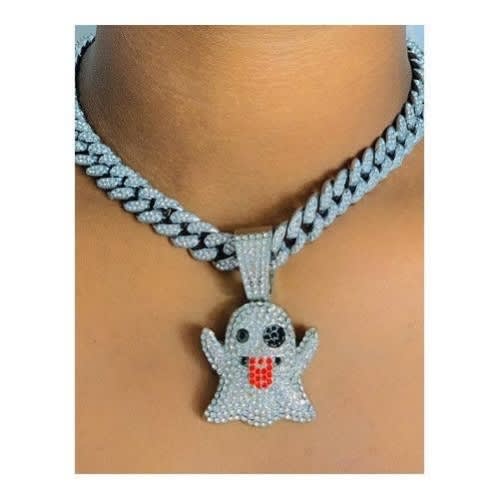 Iced Out Chain With Clown Pendant
