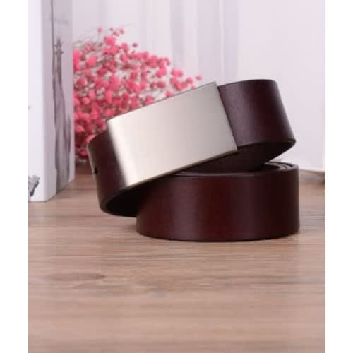Fashion Front Men's Business Leather Belt - Brown