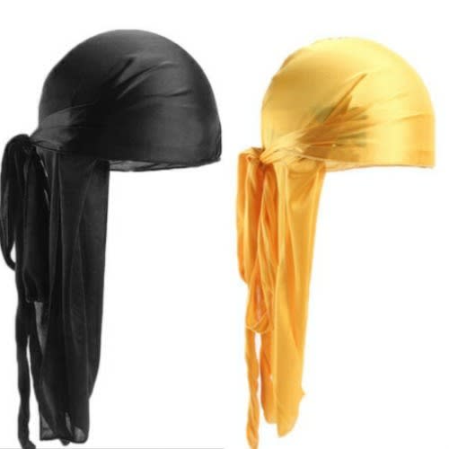 2 In 1 Black And Yellow Durags