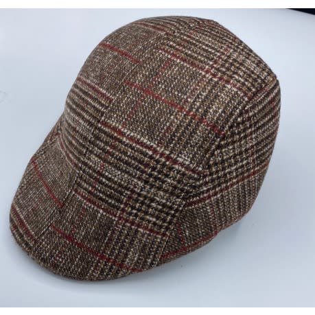 Brown Patterned Men’s Panama Hat