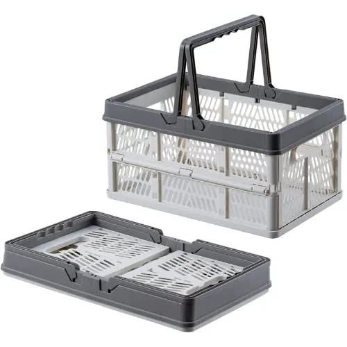 Multipurpose Collapsible Storage Basket - White
