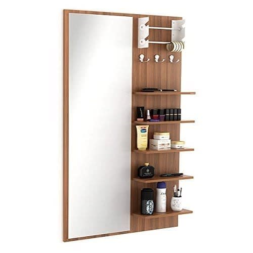 Wall Hanging Dressing Table & Mirror With Multi-functional Shelves