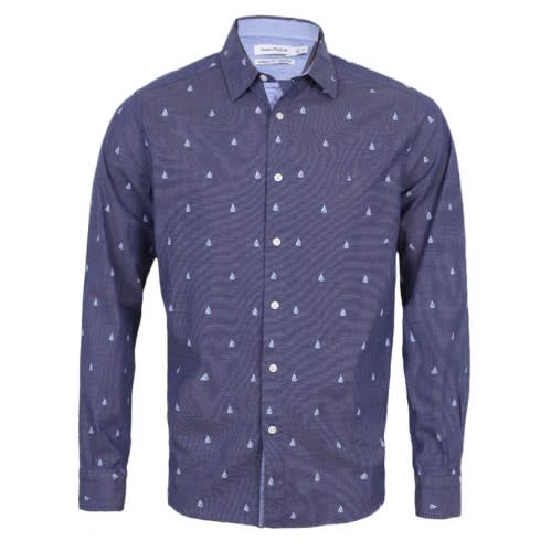 Ship Design Classic-fit/stretch Shirt - Blue