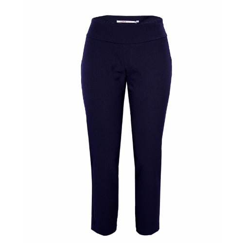 Women's Crop Ponte Pant - Navy Blue