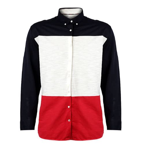 Men's Slim-fit Colourblock Shirt