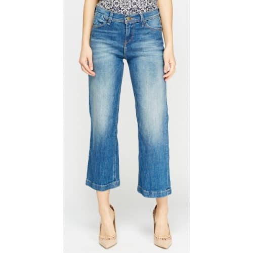 Straight Leg Middle Jeans - Blue - 0081