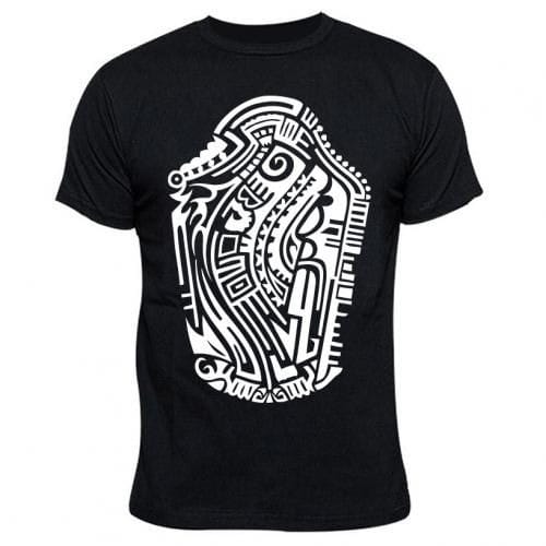 Abstract Aztec Print Tshirt -black
