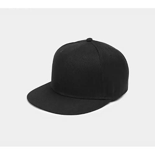 Baseball Plain Face Cap - Black