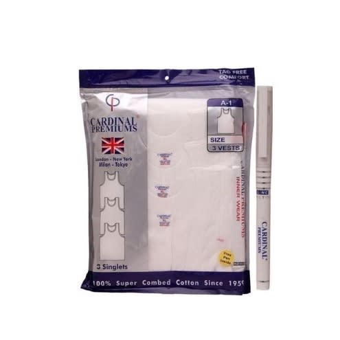 Cardinal 3in1 Set Of Singlet For Men