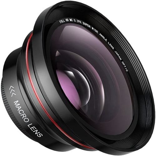 72mm 0.39x Professional HD Wide Angle Lens (w/macro Portion) For Camcorder Camera