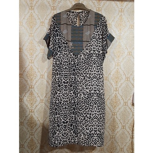 Ladies Chiffon Dress With Stoned Ankara Design