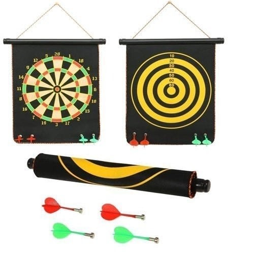 2 In 1 Magnetic Roll Up Dart Game - Double Sided Fun