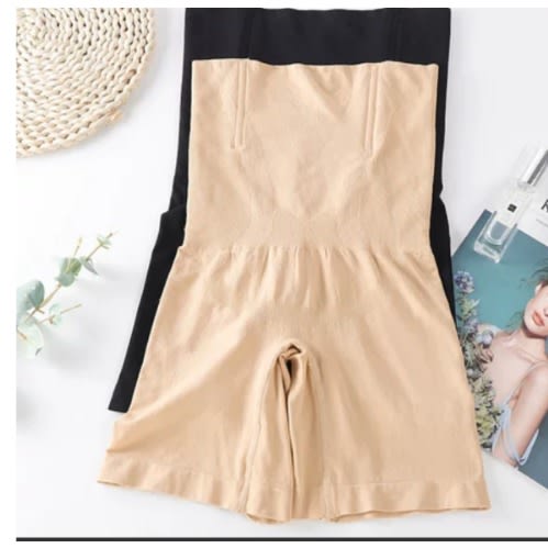2pcs Ladies Girdle Tight Shapewear - Black/beige