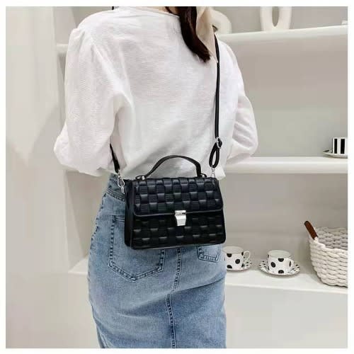 Ladies Messenger Bag  - 8X7X13cm -Black