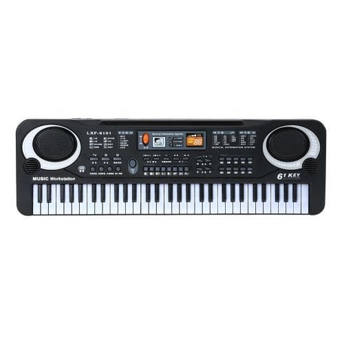 Kids' Mini 61 Keys Piano Keyboard With Mic And Adapter