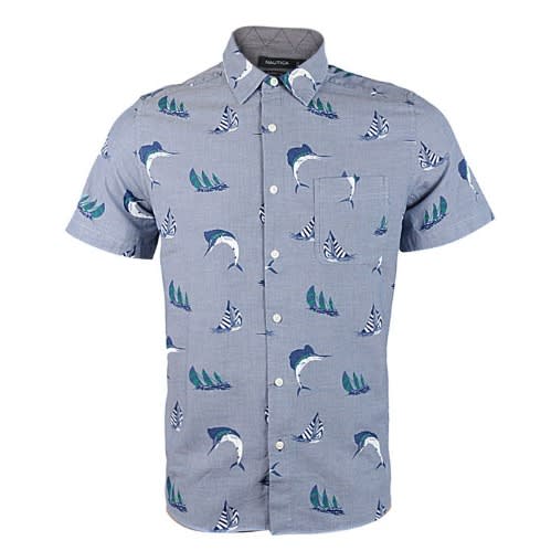 Classic Fit Short Sleeve Chambray Shirt
