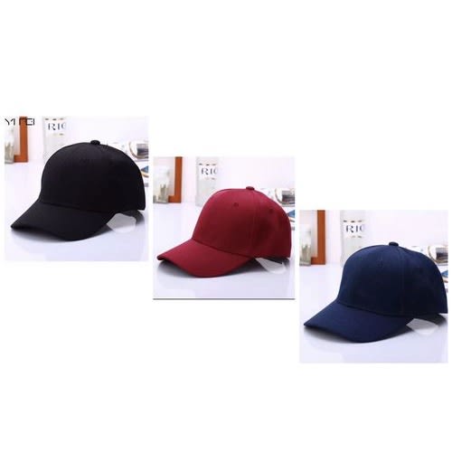3 In 1 Unisex Plain Black/navy Blue/burgundy Face Cap