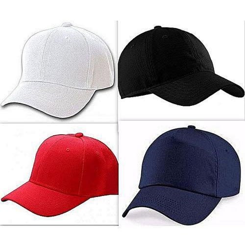 4 In 1 Unisex Plain Face Caps